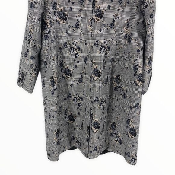 Calvin Klein Boyfriend Houndstooth Floral Long Button Jacket Dress size 18W - Picture 10 of 16